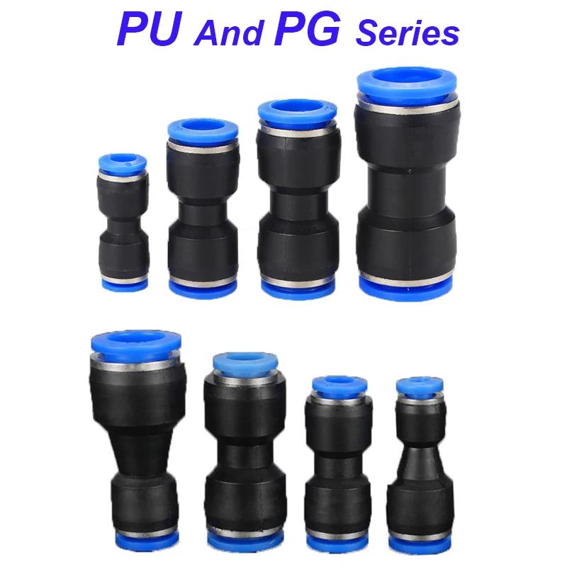 Accesorios Neumáticos de ajuste, Conector de plástico PU de 4mm, 6mm, 8mm, 10mm para tubo de manguera de aire y agua, conexión rápida de Gas recta