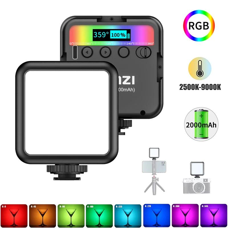 Ulanzi VL49 Full Color RGB LED Video Light 2500K-9000K 800LUX Magnetic Mini Fill 3 Cold Shoe 2000mAh Type-C Camera Light