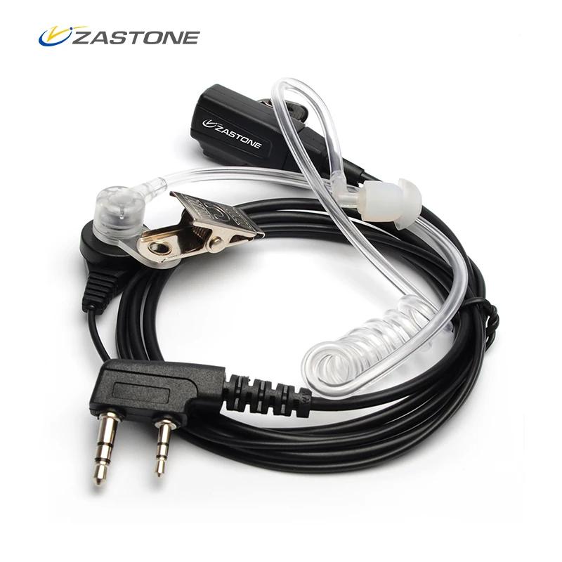 Zastone Walkie Talkie auricular 2 Pin K macho PTT aire tubo acústico auriculares Radio portátil Auriculares auriculares para $TERM impacto Baofeng