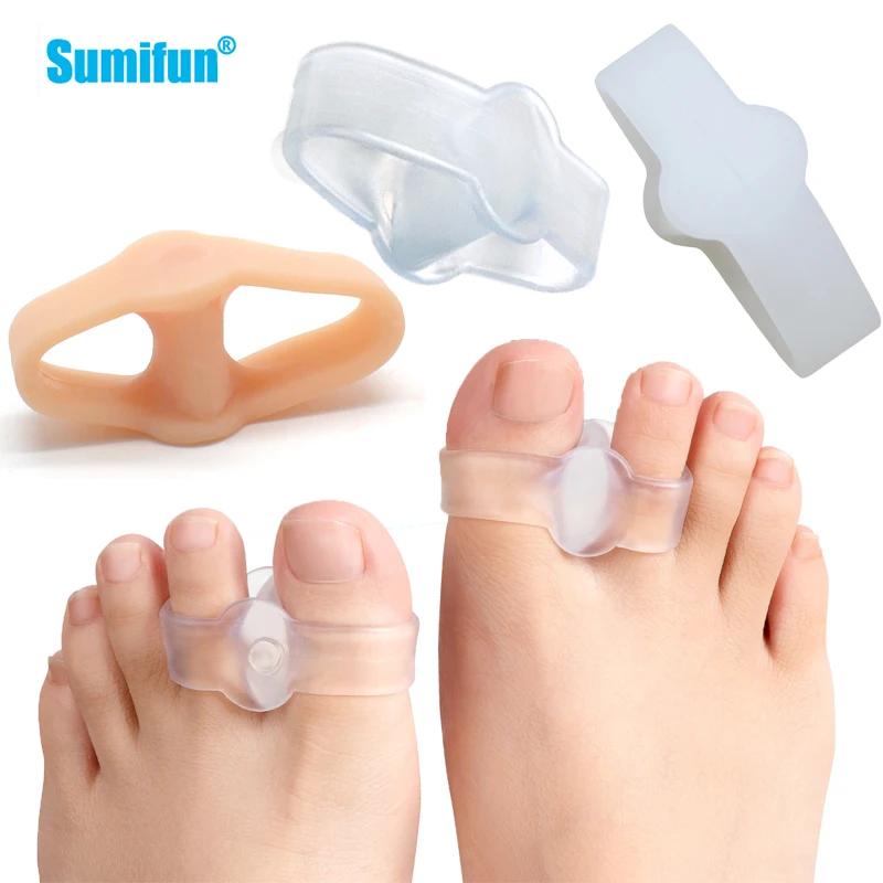 Separador de dedos de silicona elástico suave, Protector ortopédico para Hallux Valgus, Corrector de pulgar, Espaciadores, alivio de juanete, cuidado de los pies, 3 tipos