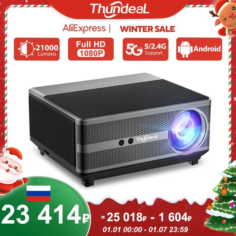 ThundeaL Full HD 1080P Projector TD98 WiFi LED 2K 4K Video Movie Beam TD98W Android Projector PK DLP Home Theater Cinema Beamer