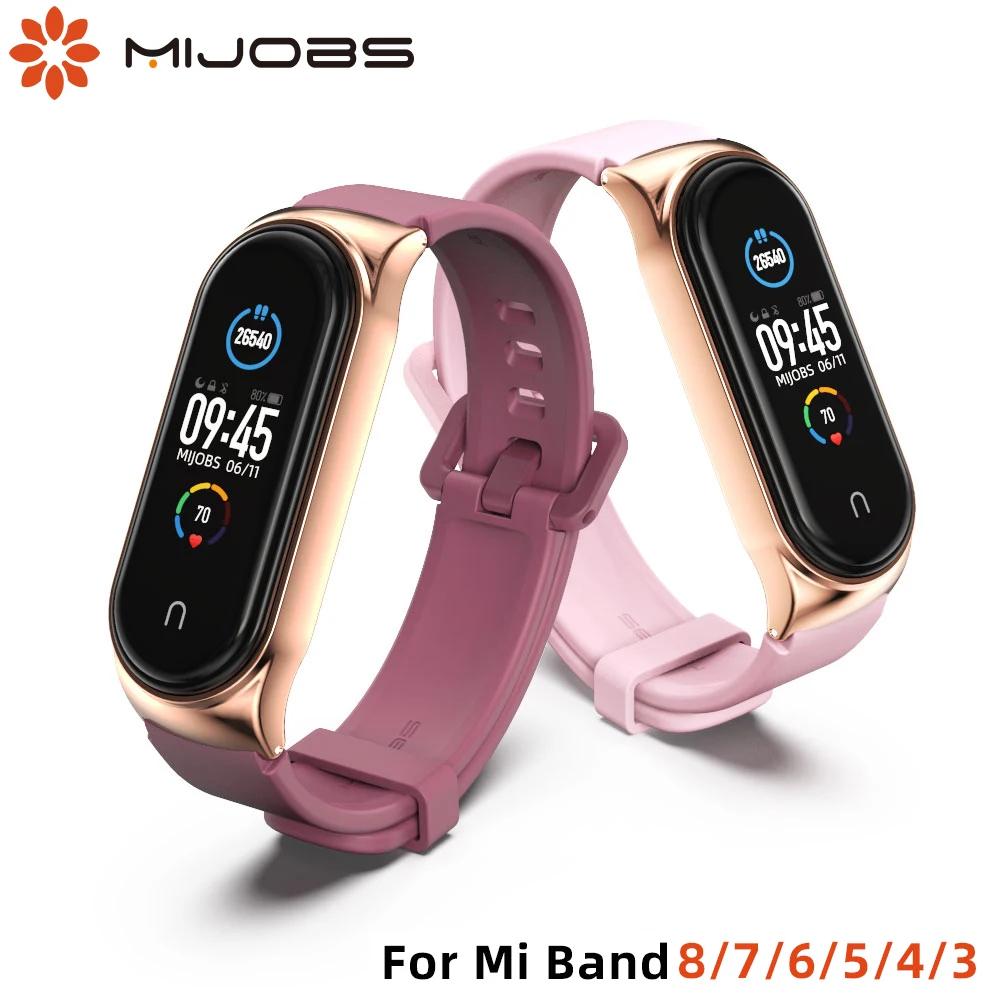 Correa de silicona para Xiaomi Mi Band, repuesto de pulsera para modelos 7, 8, 9, 6, 5, 4 y 3