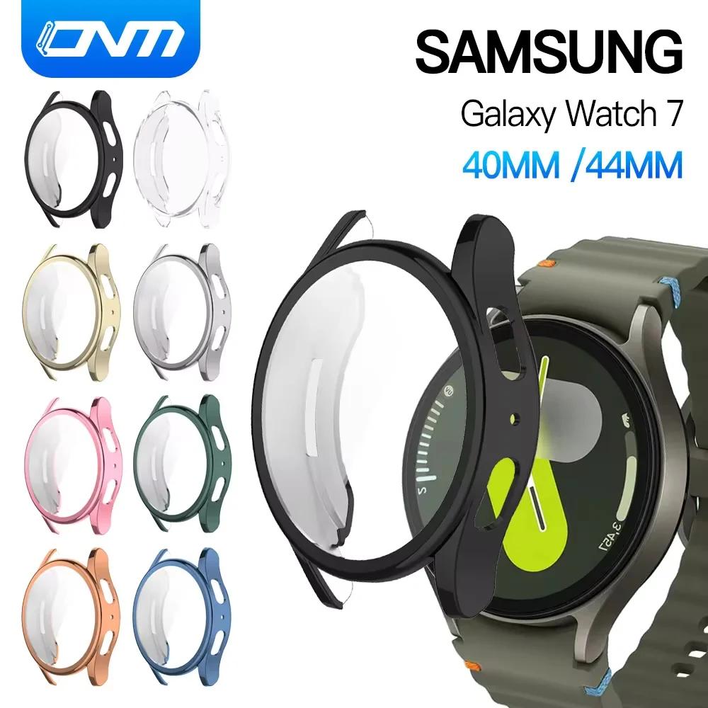 Funda para Samsung Galaxy Watch 7 44MM 40MM cobertura completa parachoques suave TPU funda protectora para Galaxy Watch7 Accesorios