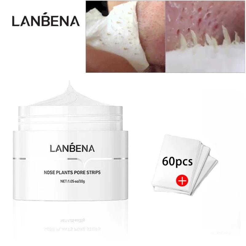 LANBENA-eliminador de espinillas, mascarilla para la nariz, tira de poros, máscara negra, tratamiento para el acné, limpieza profunda de la cara, cuidado de la piel, Cosméticos Coreanos