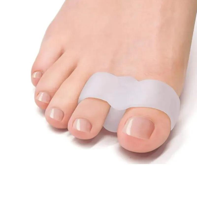 Separador de silicona para dedos de los pies, Protector ortopédico para juanetes, alisador y pedicura, 2 piezas = 1 par