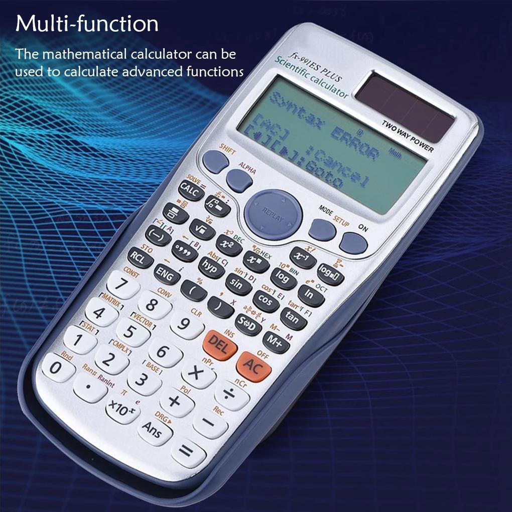 Calculadora de FX-991ES-PLUS Digital para estudiantes, Calculadora científica de dos vías, 82MS, 417 funciones, 12 dígitos