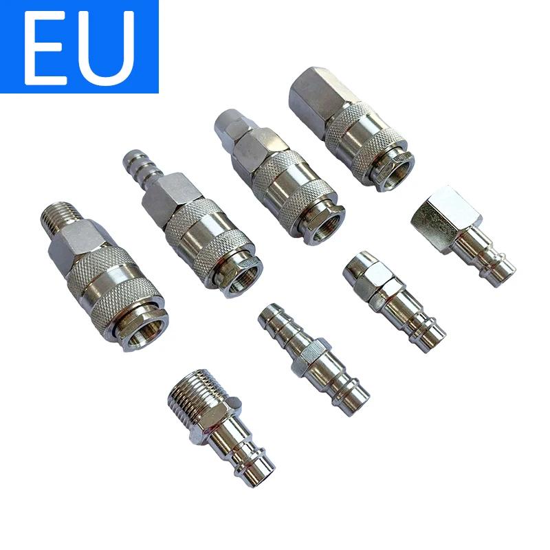 Conector neumático de la UE, accesorios de manguera de aire, acoplamiento, accesorios de compresor, ajuste de liberación rápida, estándar europeo