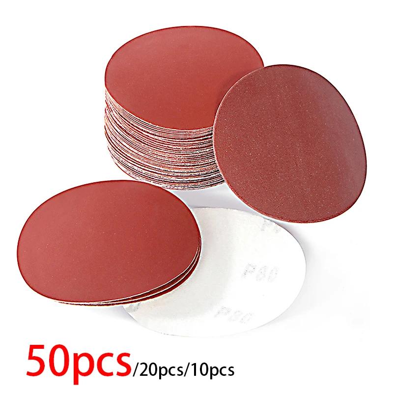 Juego de papel de lija de 3, 4, 5, 6 y 7 pulgadas, 100-125-150-180mm, 40-60-80-120, rejilla de Metal pulido, accesorios de herramientas abrasivas para carpintería