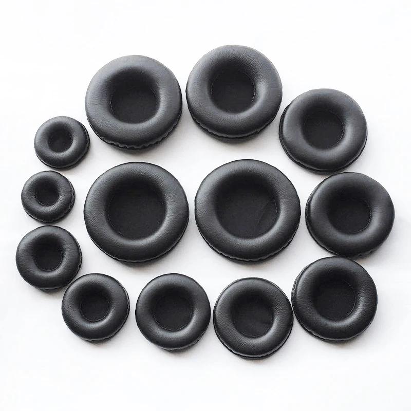 Almohadillas para auriculares, fundas de espuma de cuero de esponja, cojín de 40mm, 50mm, 55mm, 60mm, 65mm, 70mm, 75mm, 80mm, 85mm, 90, 95, 100, 105mm, 110mm