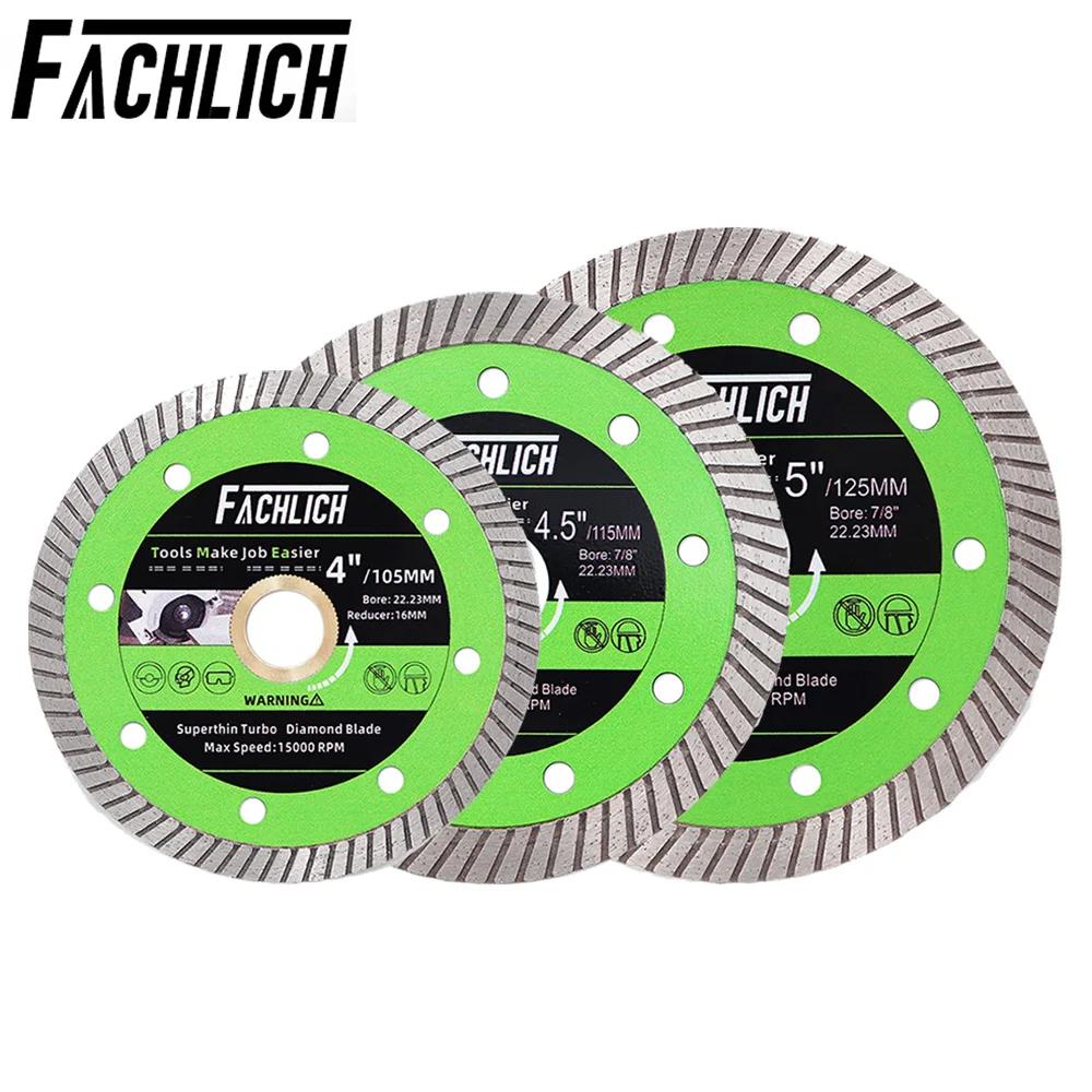 FACHLICH 1/2/5pcs 4/4.5/5inch Super-Thin Diamond Turbo Cutting Saw Blades Ceramic Tile Granite Marble Cutting Disc 105/115/125mm