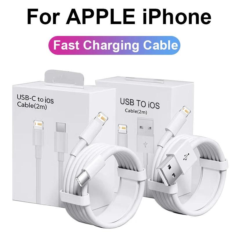 Cable USB Original de 30W para Apple iPhone 14 13 12 11 Pro Max 7 8 Plus XS XR carga rápida USB C a iOS Cable cargador Accesorios