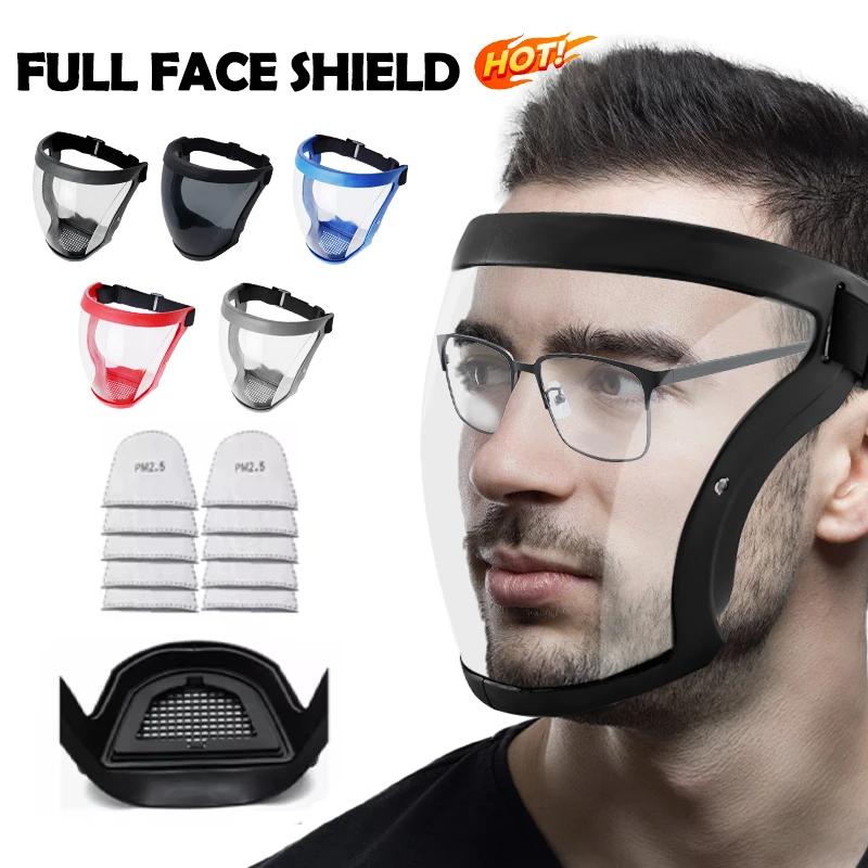 Máscara de protección de trabajo Escudo Facial transparente Protector Facial transparente Pantalla protectora de cara Accesorios de cocina Gadgets