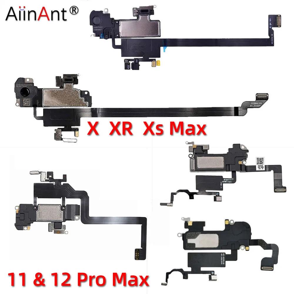 AiinAnt-auricular flexible para iPhone X Xs 11 12 Pro Max XR, Mini Sensor de proximidad, altavoz de sonido, Cable flexible, piezas de identificación facial para teléfono