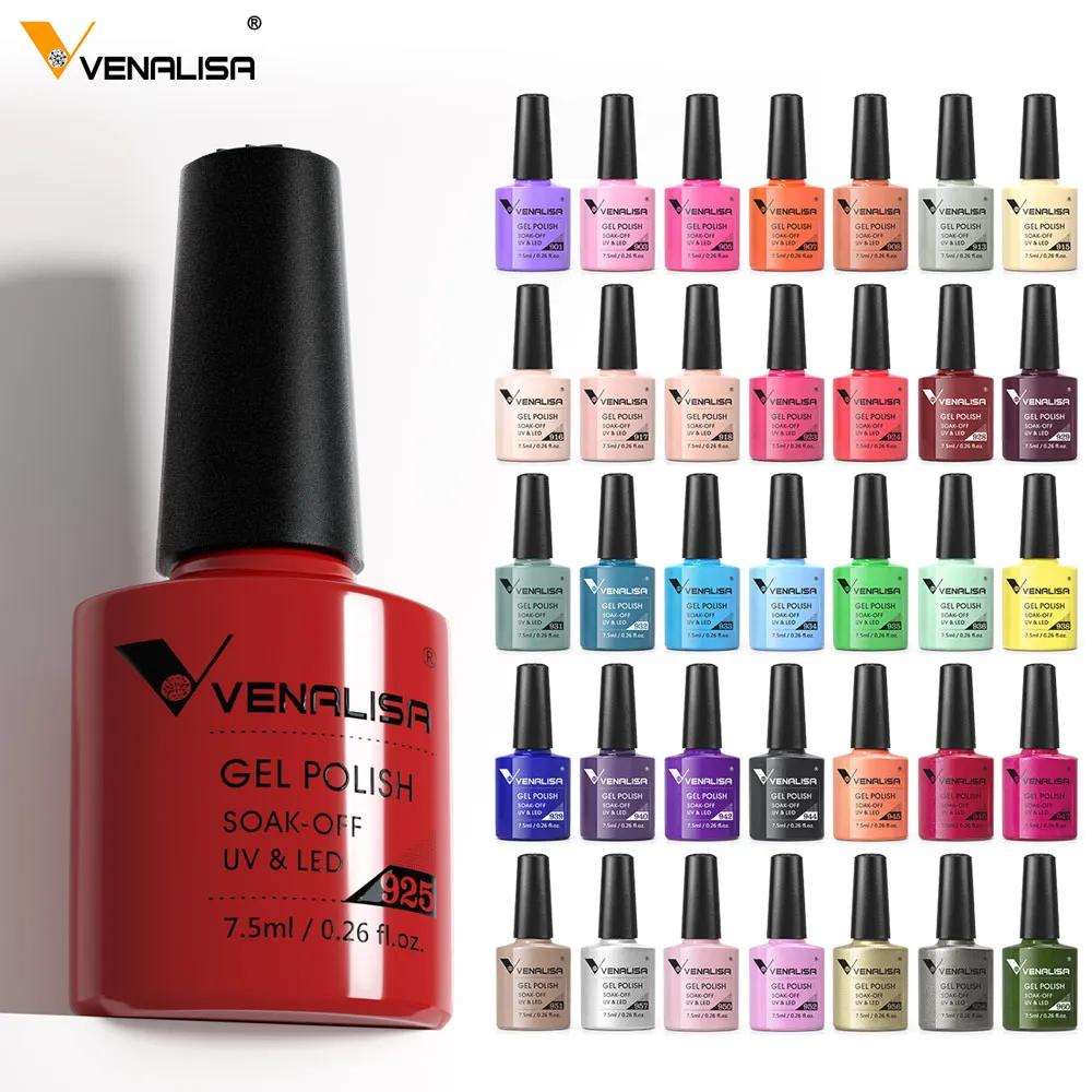 VENALISA Esmalte de uñas en gel semipermanente Gellack salón de manicura 120 brillo de color 7,5 ml Soak off barniz de gel de uñas LED UV orgánico