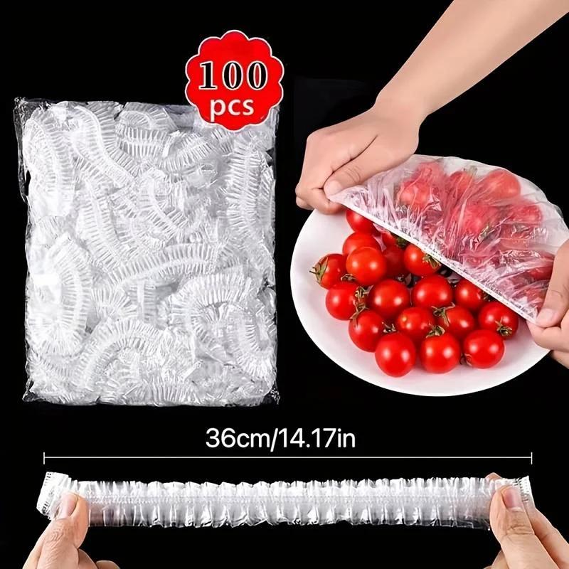 Fundas reutilizables para almacenamiento de alimentos, bolsas para cuenco, placa elástica, tapa de silicona, sello de plástico para mantenimiento fresco de frutas y cocina