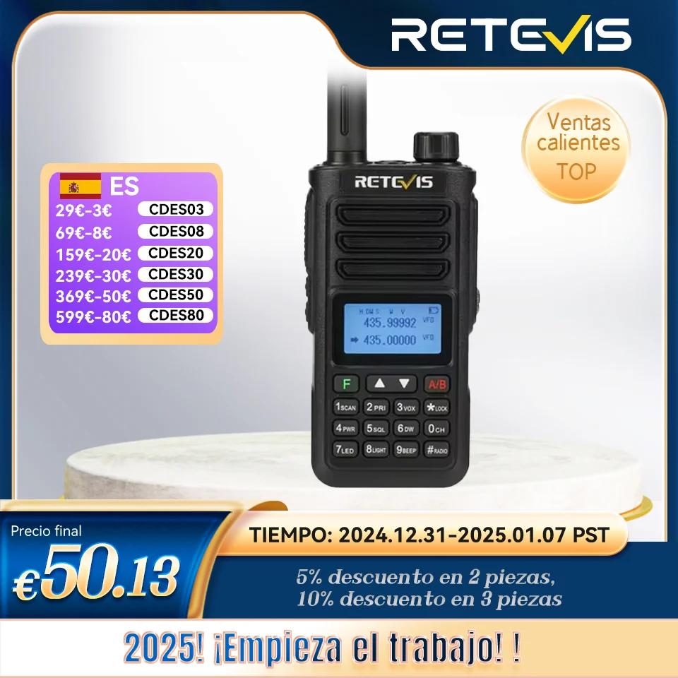 Retevis RA89 10W walkie talkie largo alcance emisora de radioaficionados walkie-talkies profesional movil uhf vhf walkie tolkie recargable Ham Radio de comunicacion portatil inalambricos resistente al agua IP68