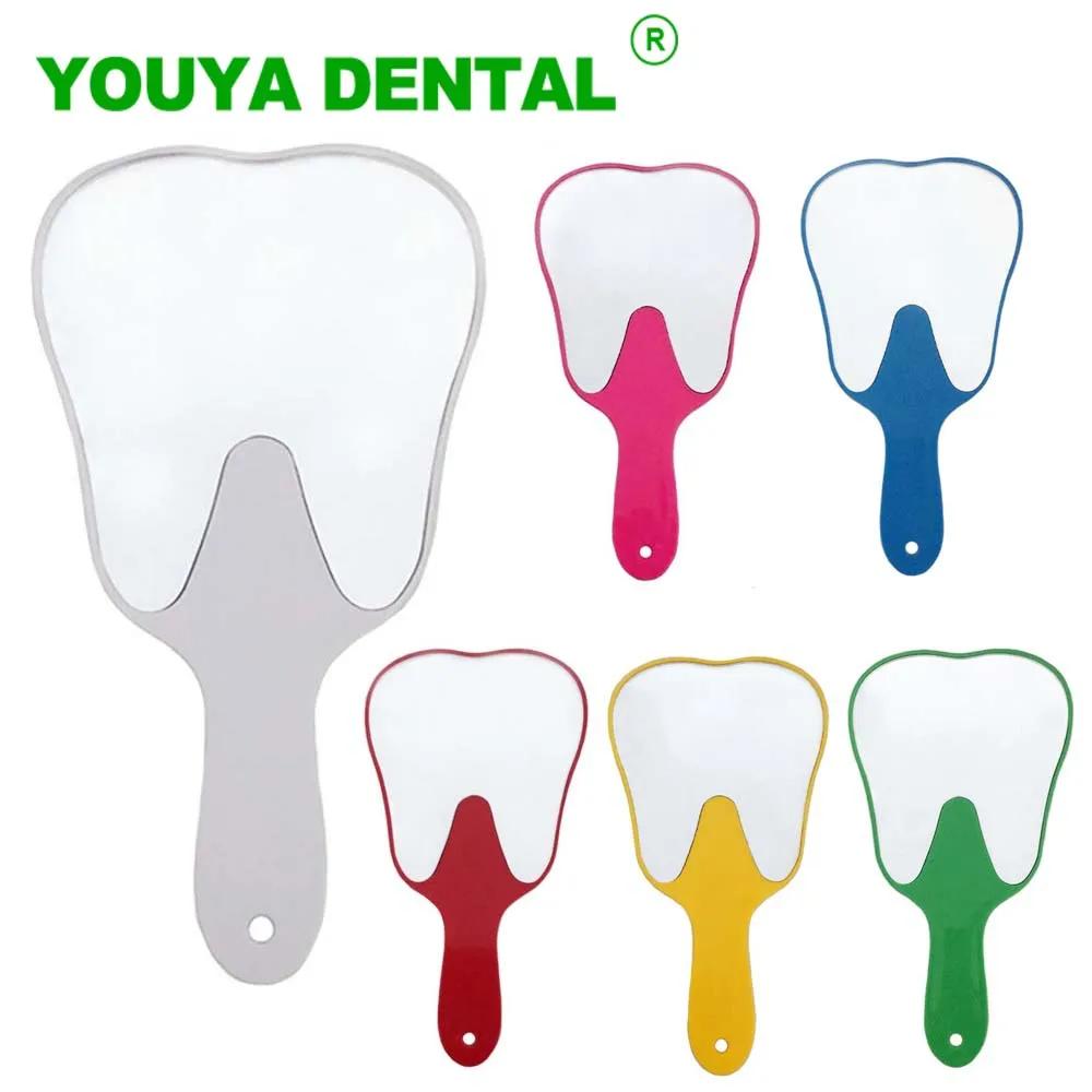 Espejo Dental para boca, espejo en forma de diente, espejo de maquillaje de plástico irrompible de mano, accesorios dentales, regalo para dentista, 1 ud.