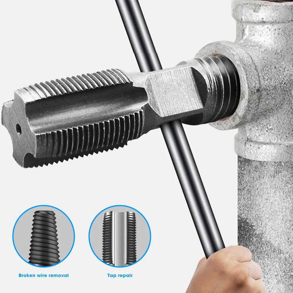 Extractor de tornillo de válvula triangular para grifo, Extractor de perno de tubería de agua de alambre roto dañado, broca multiusos para el hogar 2 en 1