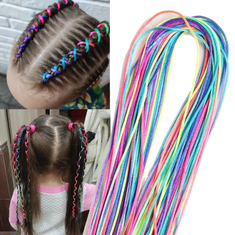 Trenzas de pelo de colores para niña y mujer, mechones de cuerda para trenzas africanas de 4 a 30 piezas, accesorios para el cabello, 90cm