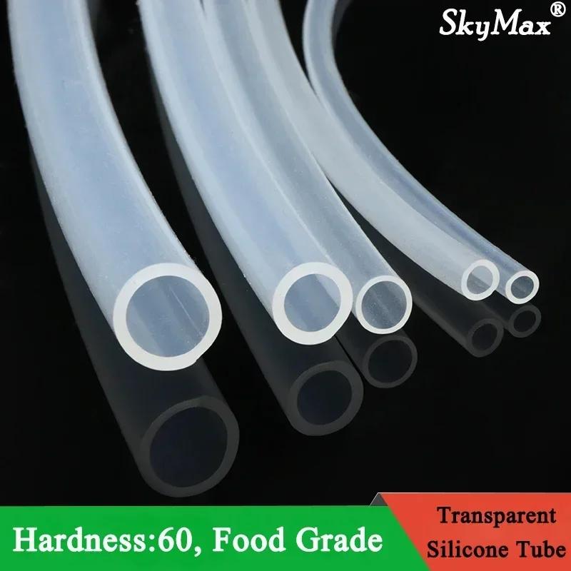 Tubo de silicona Flexible transparente, ID 0,5, 1, 2, 2,5, 3, 4, 5, 6, 7, 8mm, tubo de grado alimenticio, resistencia a la temperatura, no tóxico, 1M/5M