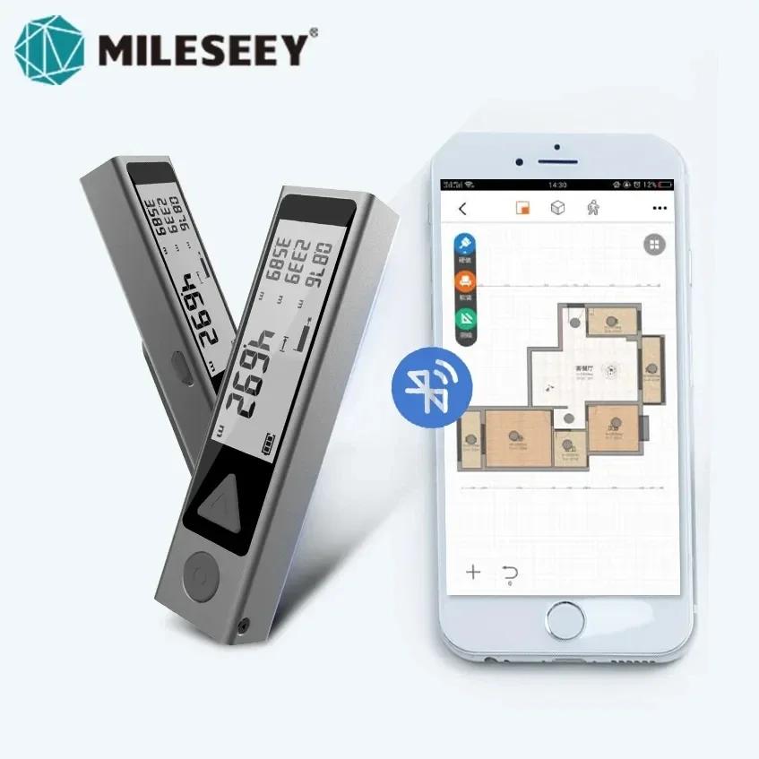 Mileseey MiNi Medidor de distancia láser Bluetooth Trena Cinta métrica láser Medidor de mano Láser лазbbuden руkrка дjneukanном gubekoзkejukan