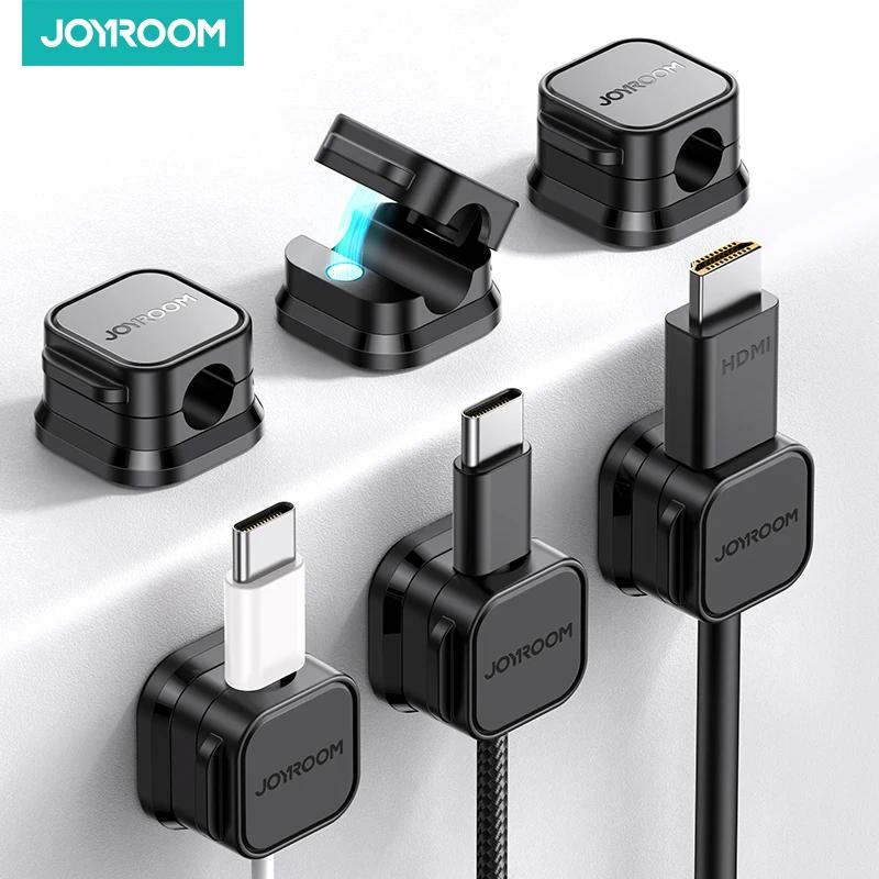 Joyroom Clips de Cable magnéticos Cable soporte de Cable ajustable suave debajo del escritorio gestión de cables soporte organizador de cables