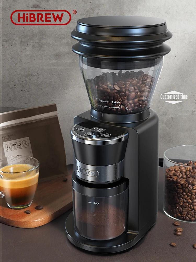 HiBREW-molinillo de café eléctrico automático con 31 engranajes para café expreso americano, almacenamiento Visual de granos G3