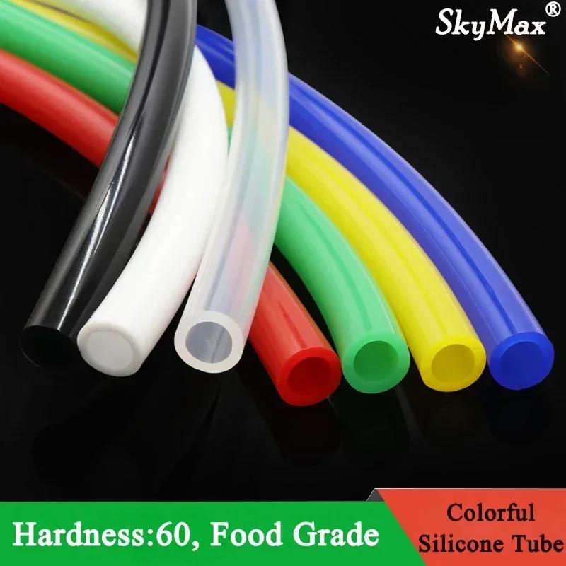 Tubo de silicona Flexible para refrescos, manguera de goma de grado alimenticio, 1 metro, 2, 3, 4, 5, 6, 7, 8, 9, 10mm, Conector de agua