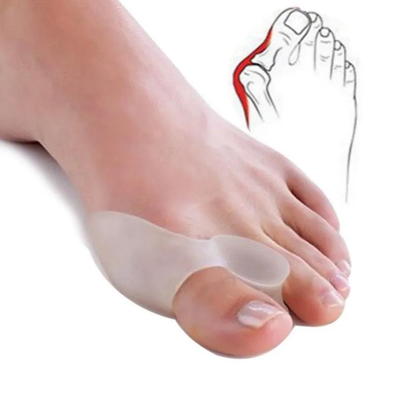 Corrector de pulgar de Gel de silicona, separador de juanetes, Protector de Hallux Valgus, alisador de dedos, ajustador, herramienta para el cuidado de los pies, 2 piezas