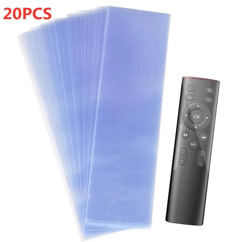 Bolsa de película termorretráctil transparente para Control remoto de TV/aire acondicionado, cubierta protectora impermeable contra el polvo para el hogar, 5/10/20 unidades