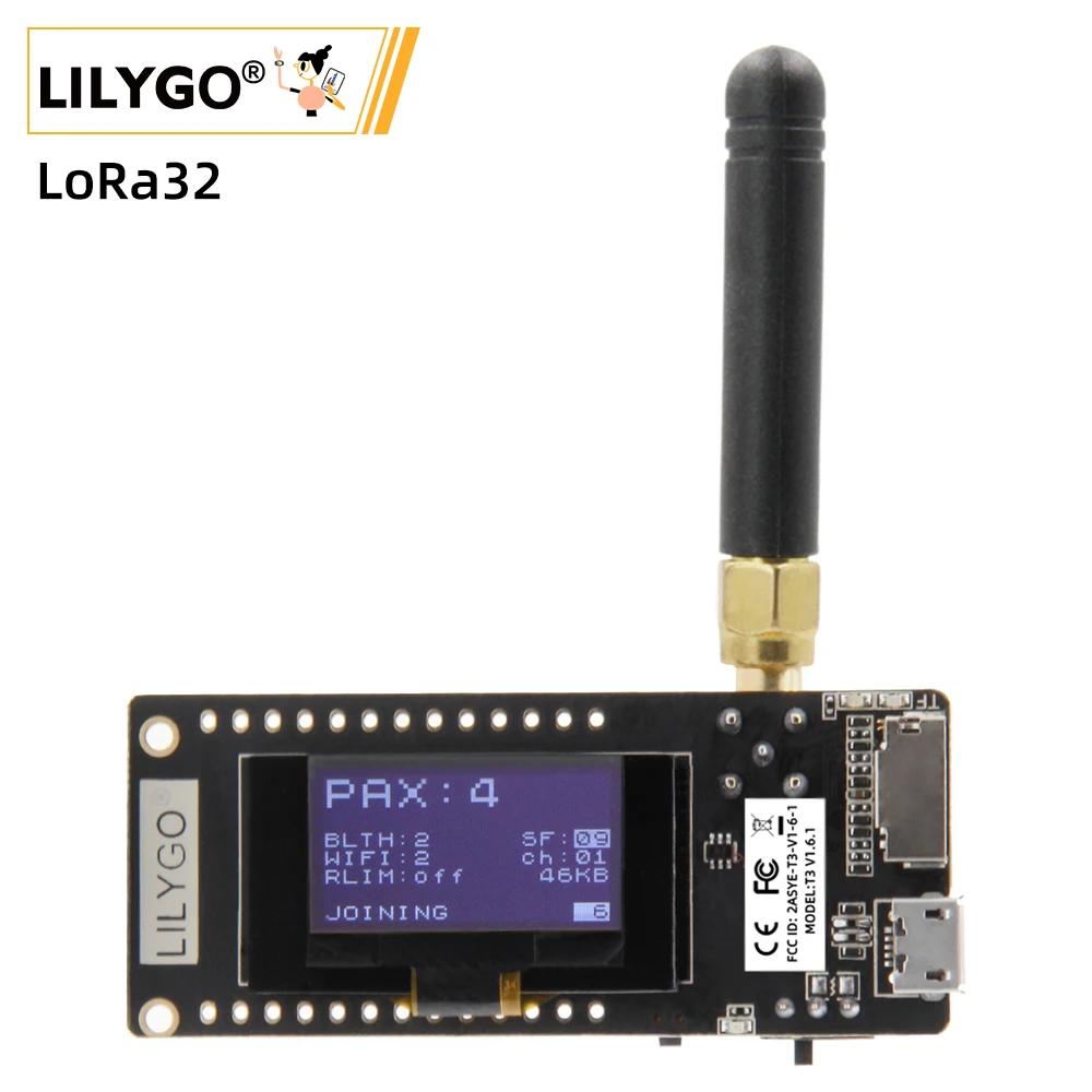 LILYGO ®   TTGO LoRa32 V2.1_1.6 versión 433/868/915Mhz ESP32 LoRa OLED 0,96 pulgadas tarjeta SD Bluetooth WIFI módulo inalámbrico ESP-32 SMA