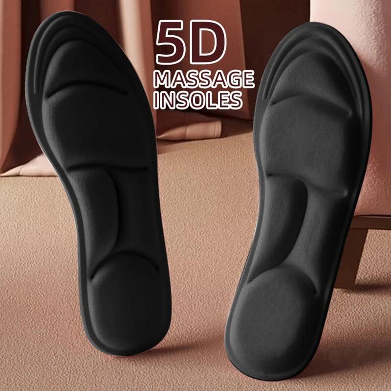 Plantillas de espuma viscoelástica de masaje 5D, cojín grueso y transpirable, comodidad adecuada para plantillas de tacones altos