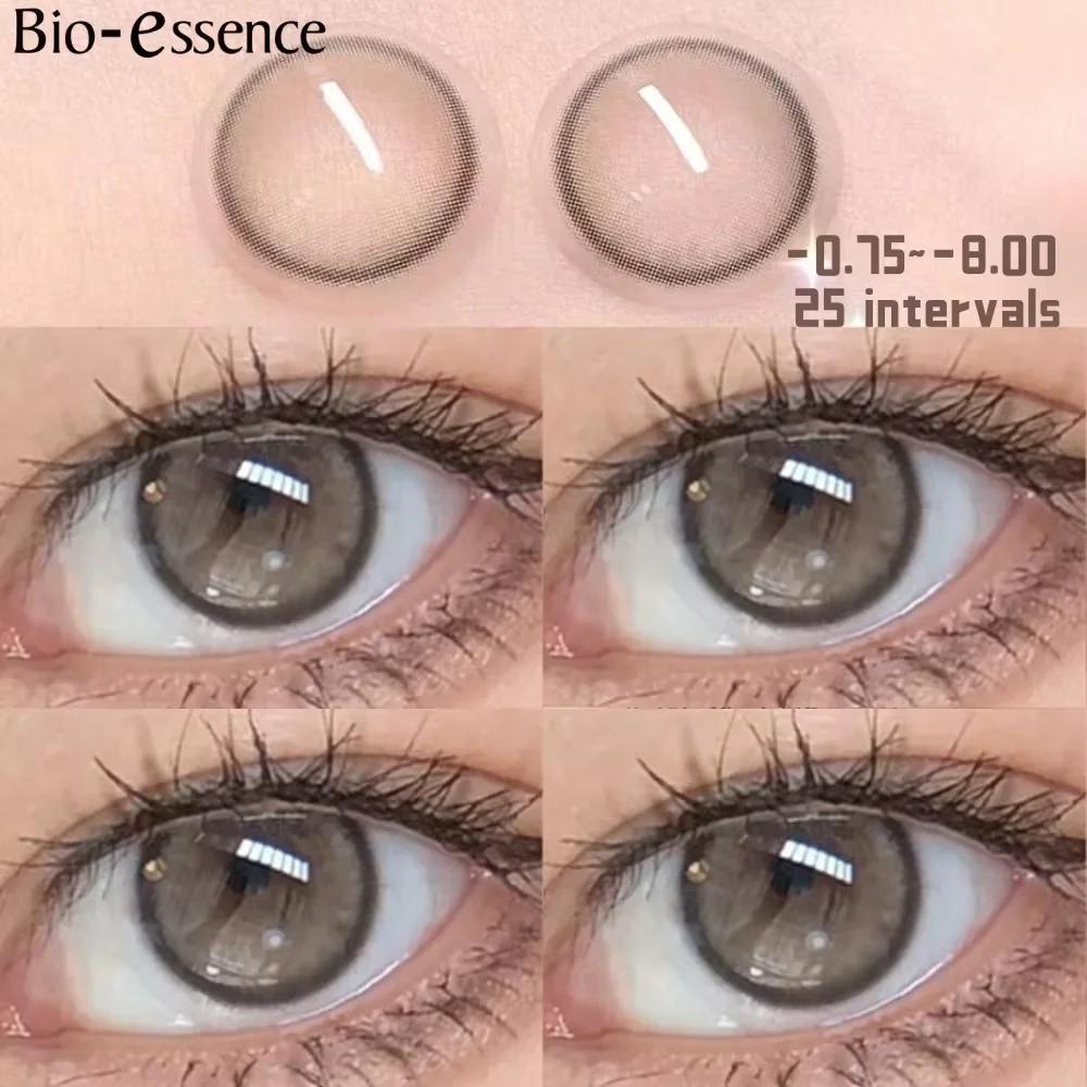 Bio-essence 1 par de lentes de contacto de colores naturales para ojos con lentes marrones de grado lentes de perlas antiniebla lentes coreanos lentes de Color de ojos