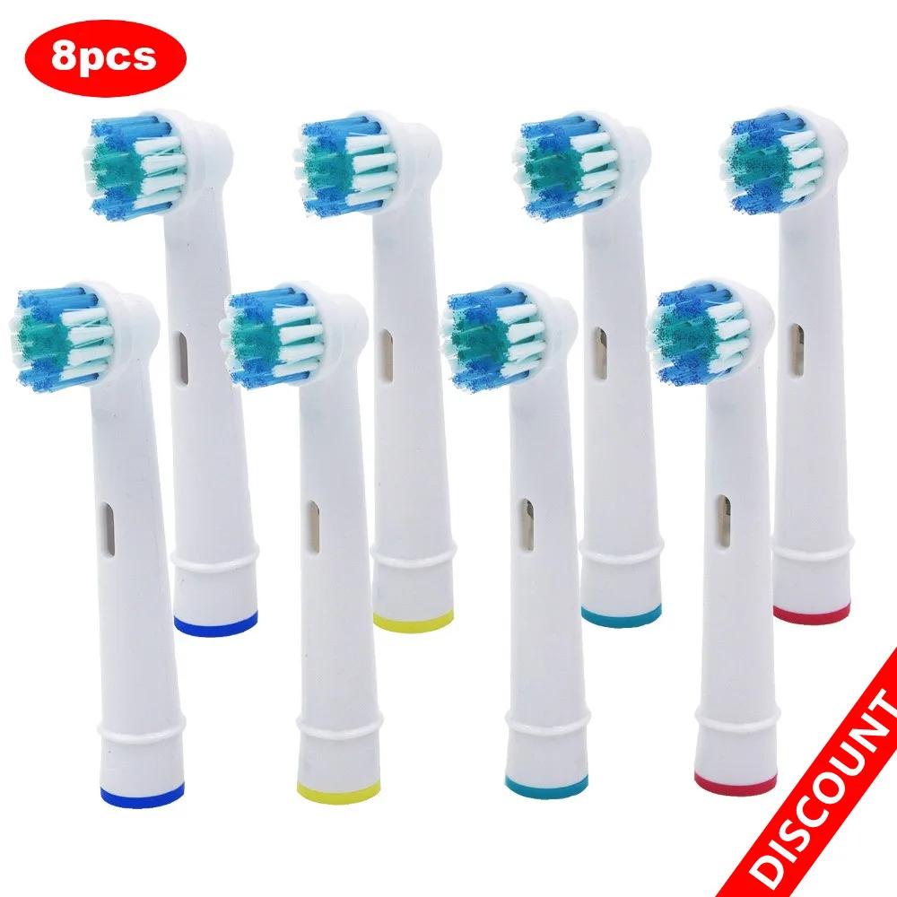 8 cabezales de repuesto para cepillo de dientes eléctrico Oral-B para Advance Power/Pro Health/Triumph/3D Excel/Vitality Precision Clean