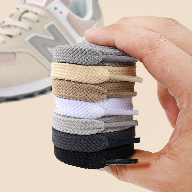 Cordones de zapatos clásicos planos para zapatillas de deporte cordones de zapatos informales accesorios de calzado deportivos blancos y negros 2022