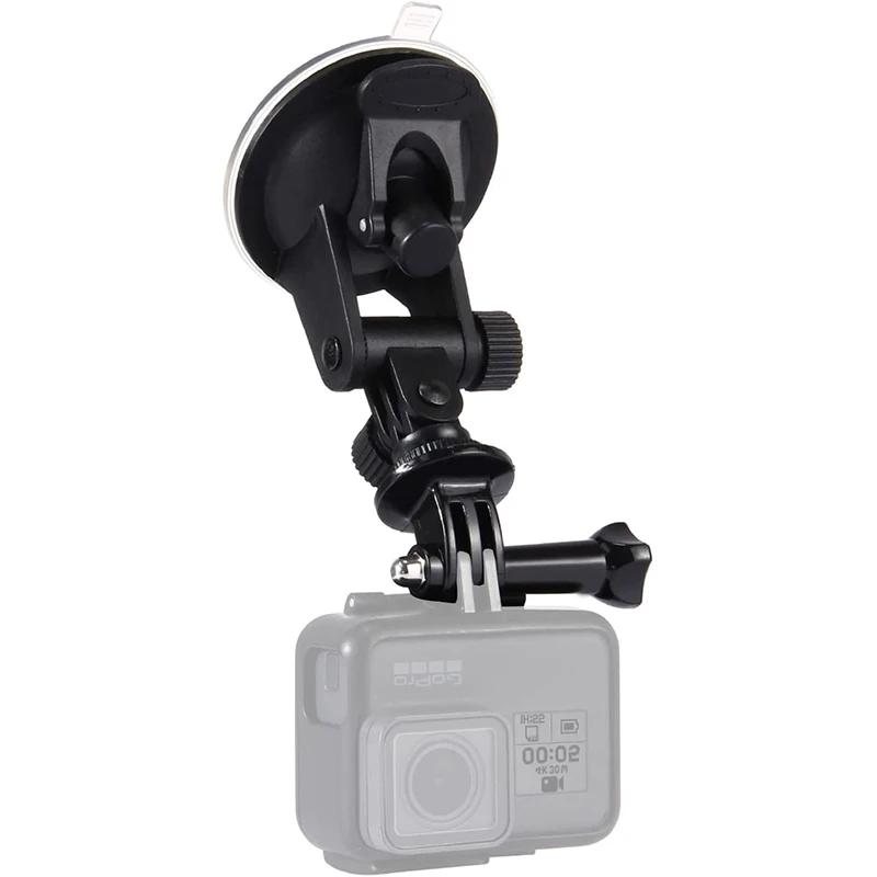 Suction Cup Camera Car Mount With Tripod Adapter and Phone Holder for GoPro Hero 13 12 11/10/9/8 Black DJI Osmo Action 5 Pro 3 4