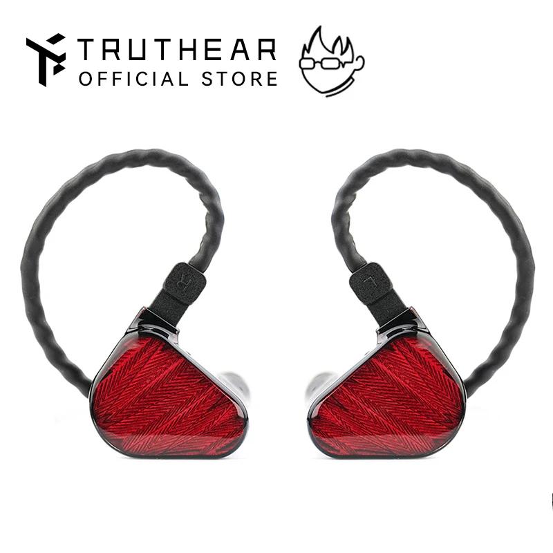 TRUTHEAR x Crinacle ZERO: Auricular ROJO Controladores dinámicos duales Auriculares intrauditivos con cable de 0,78 y 2 pines