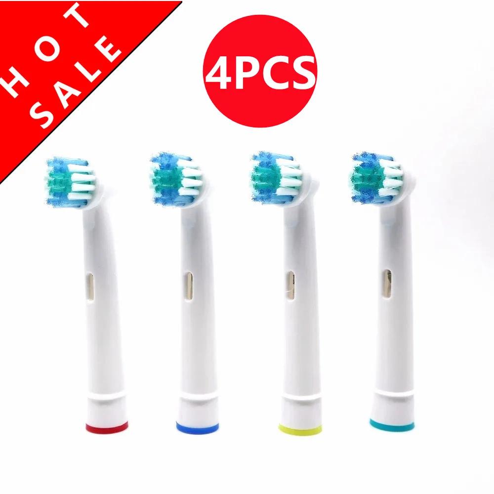 4 cabezales de repuesto para cepillo de dientes eléctrico Oral-B Fit Advance Power/Pro Health/Triumph/3D Excel/Vitality Precision Clean