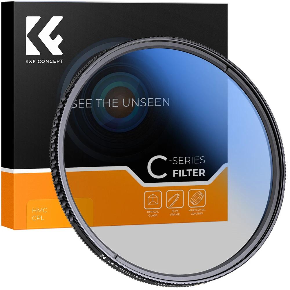 K & F Concept-filtro polarizador Circular MC CPL, Ultra delgado, multicapa, 37/43/46/49/52/55/58/62/67/72/77/ 82mm, con paño de limpieza