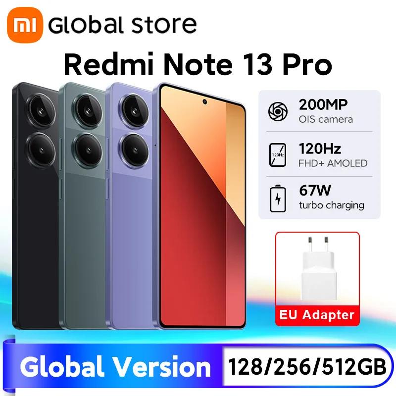 Nueva versión global Xiaomi Redmi Note 13 Pro 4G Smartphone MTK Helio G99-Ultra pantalla AMOLED de 6,67 "carga Turbo de 67W con 5000mAh