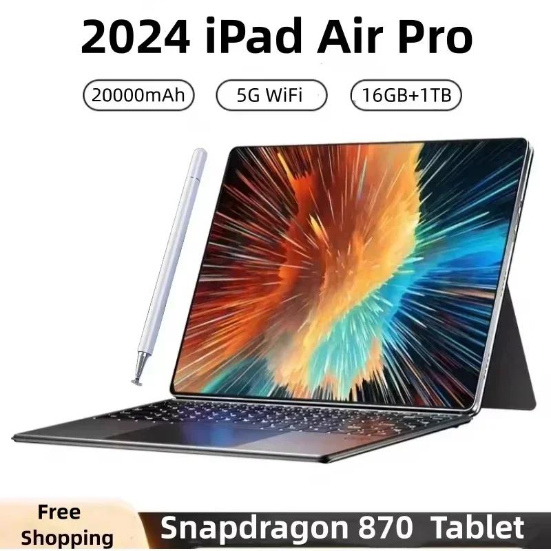 Tableta Original IPad Air Pro versión Global, Tablet de 11 pulgadas, HD, 4K, Android 13, 16GB + 1T, 2024 mAh, 5G, SIM Dual, Bluetooth, WiFi, GPS, 20000