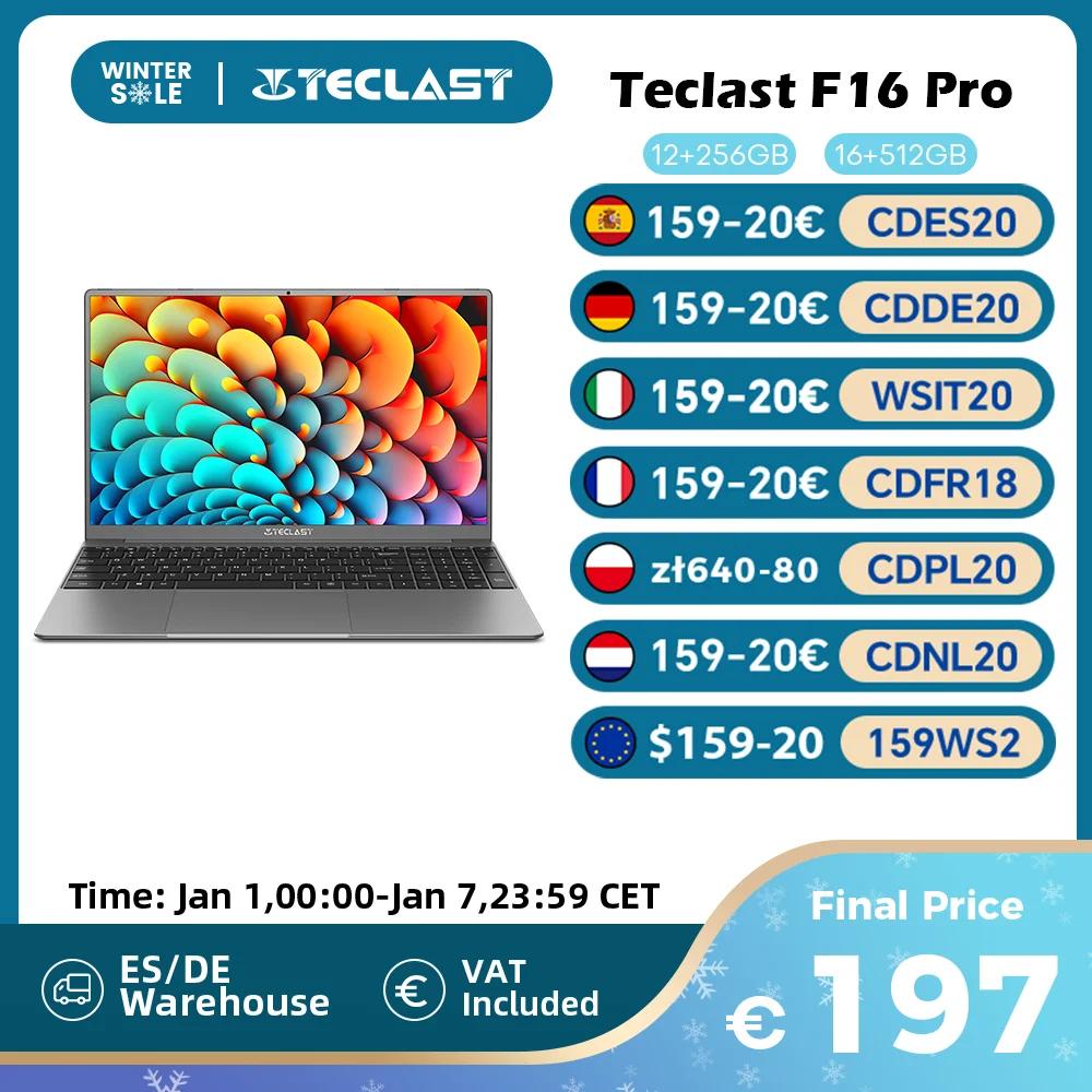 TECLAST F16Pro Laptop 15.6 inch, 16GB RAM 512GB SSD Computers, for Intel N95 CPU, IPS FHD 1080P Screen, WiFi 6, BT 5.0, USB3.2, Backlit Keyboard, 38000mWh