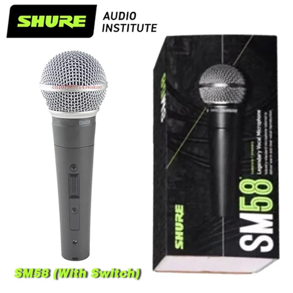 Shure SM58 micrófono dinámico Vocal con cable Original, micrófono cardioide profesional de alta calidad para DJ, Karaoke, KTV Show en vivo