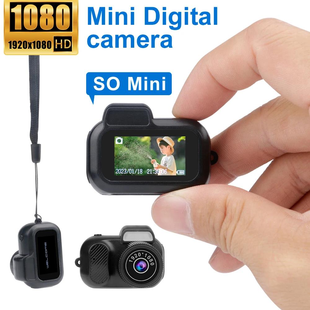 Mini cámara Retro con pantalla para interiores, hogar y exteriores, 1080p, HD, portátil, muy pequeña, soporte de vídeo, tarjeta TF, regalos de vacaciones