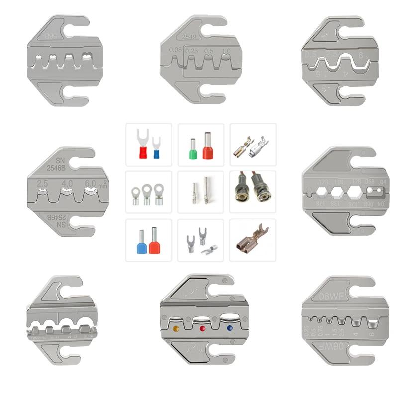 Alicates de herramienta de prensado, juego de mordazas de crimpado, mandíbulas de ranura de 4mm, SN-48BS/58B/02C/2546B/2549 /06/X6/06WF/03H, utilizado para terminales de prensado