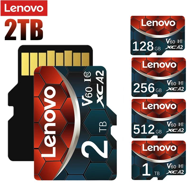 Tarjeta de memoria Lenovo 128GB Clase 10 V60 tarjeta TF 2TB 1TB 512GB 256GB A2 U3 tarjeta Micro SD para teléfono móvil PC altavoz cámara HD