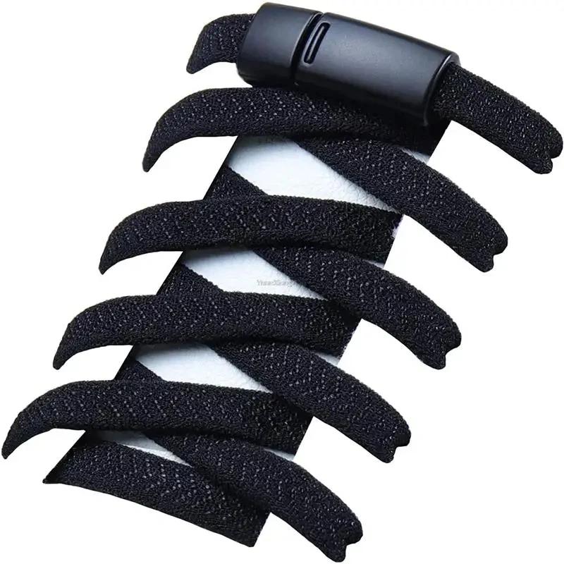 Cordones de bloqueo magnético sin corbatas, zapatillas, cordones elásticos, cordones de encendido/apagado rápido para niños y adultos, accesorios para zapatos, 1 par