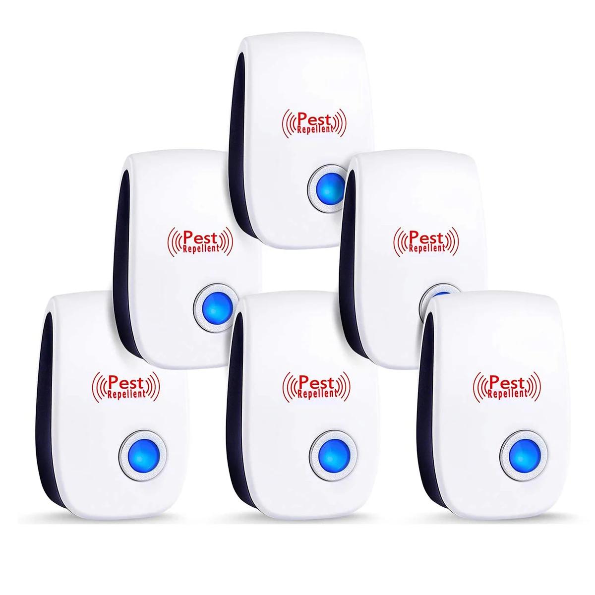 3/4/6 Pack Ultrasonic Electronic Mosquito Repellent Mouse Cockroach Spider Mosquito Repellent Household Insecticide