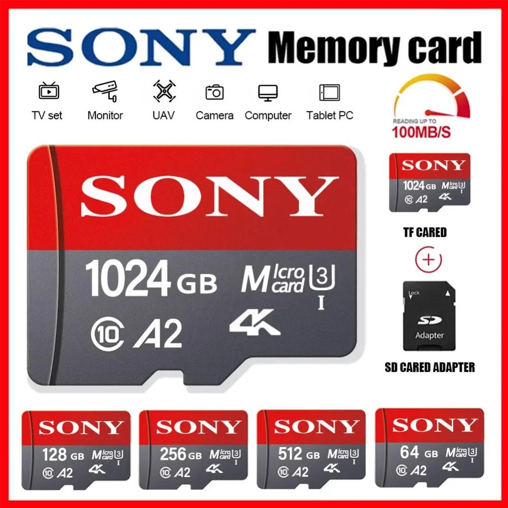 SONY-tarjeta de memoria Micro SD Clase 10, alta velocidad, 1024GB, 4K, ultra-hd, vídeo A2, tarjeta Flash TF, Xiaomi para MicroSD, cámara, teléfono, Dron