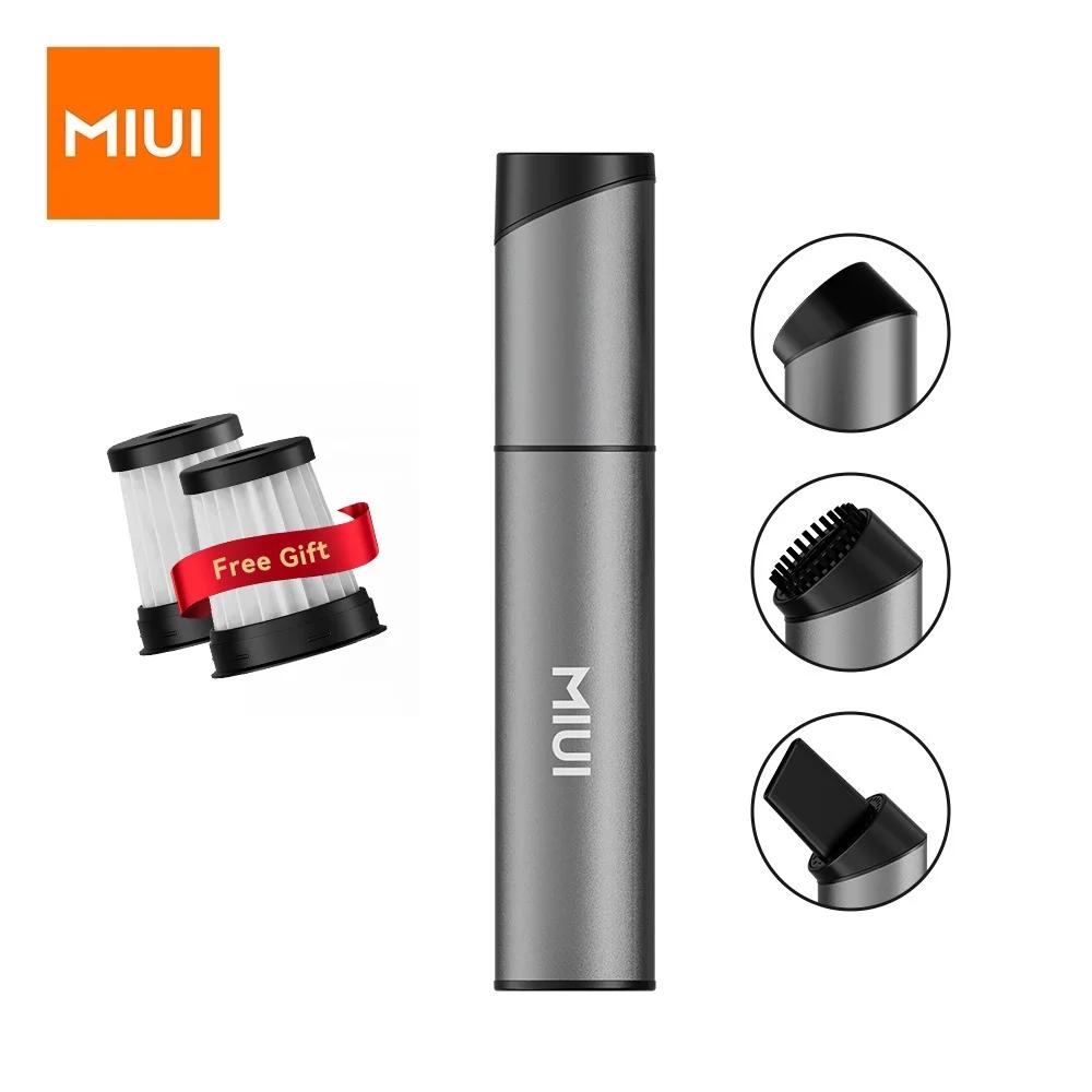 MIUI Mini aspiradora portátil aspiradora de mano inalámbrica con 3 cabezales de succión fácil de limpiar para teclado de escritorio y coche (USB)